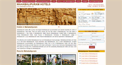 Desktop Screenshot of mahabalipuramhotels.com